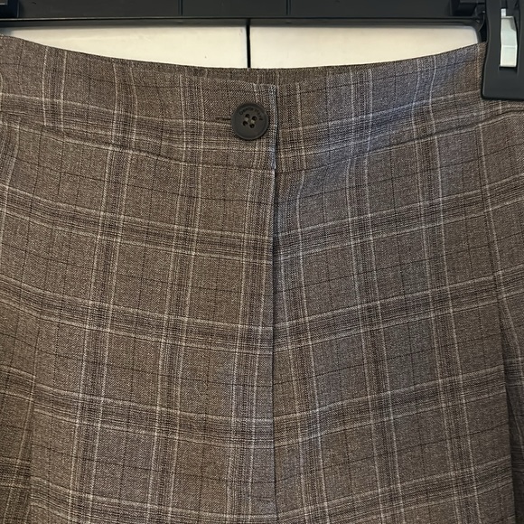 Gentle Herd 100% Wool Plaid Checkered Pleated Wide Leg Trouser - Picture 6 of 17